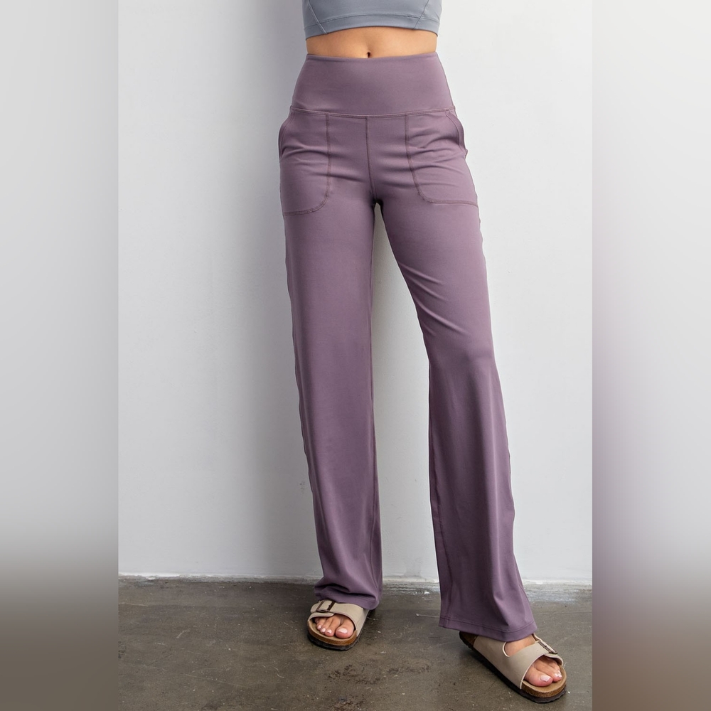 Frosted Mulberry Butter Soft Straight Casual Yoga Pants
